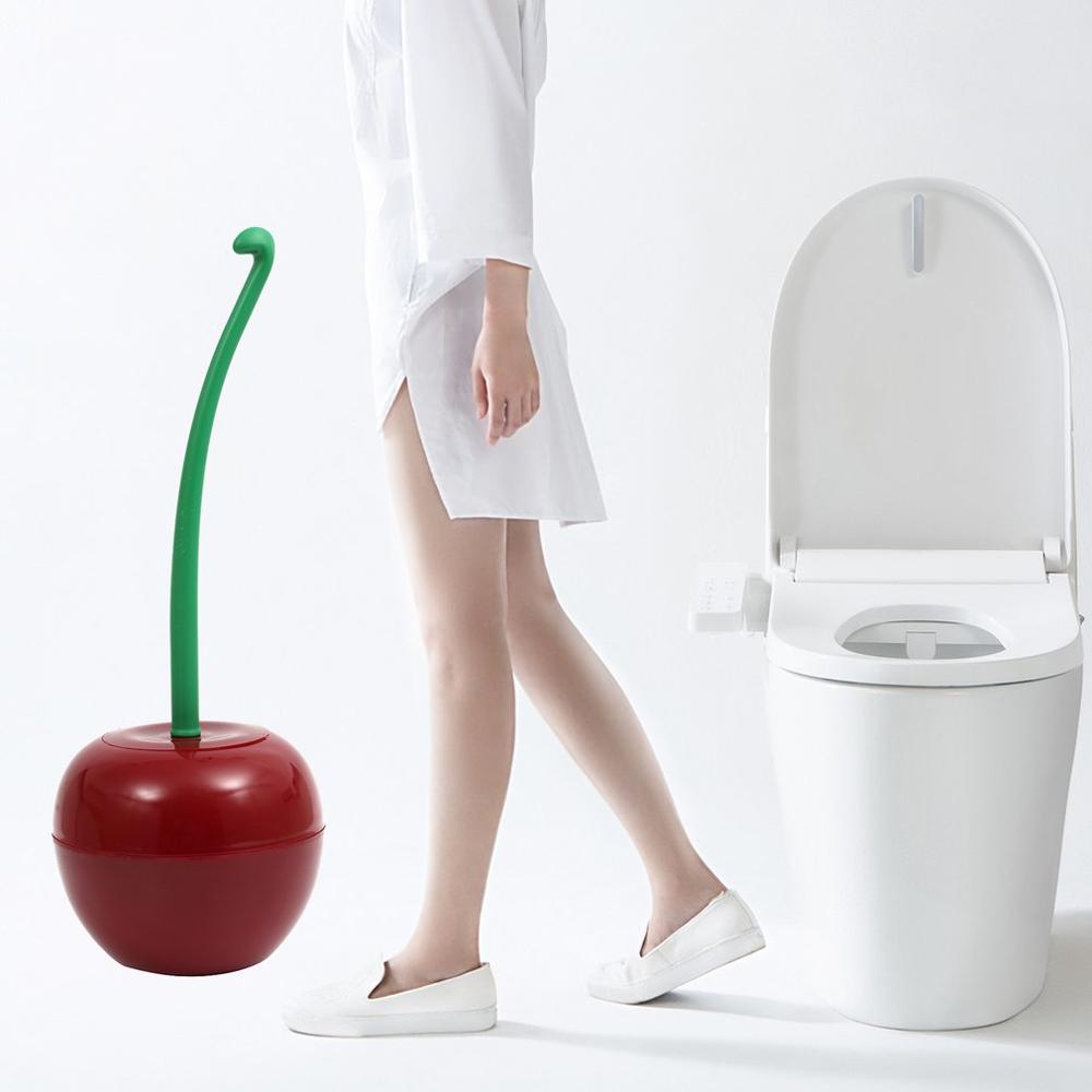 Neue Kreative SchöNe Kirsche bilden Toilette Pinsel Wc Pinsel & Halfter einstellen Mooie Kirsche Vorm Wc Borstel