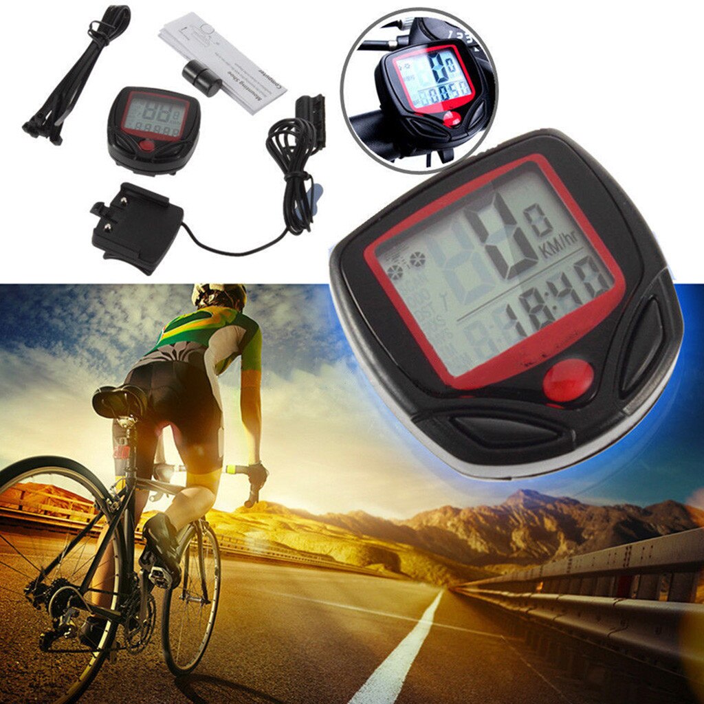 Bike Computer Wireless Speedometer Road Bike MTBWaterproof Bicycle Bike Cycle LCD Display Digital Computer Speedometer Odometer#: Default Title