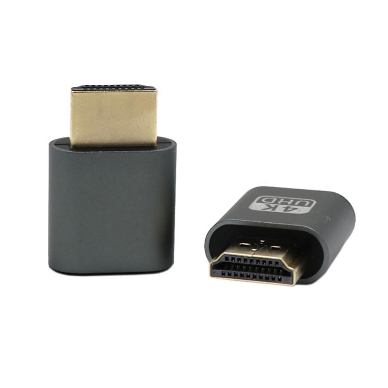 Mini VGA HDMI Dummy Plug Virtual Display Emulator Adapter DDC Edid Support 1920x1080P 4K For Video Card BTC for PC/Mac Devices