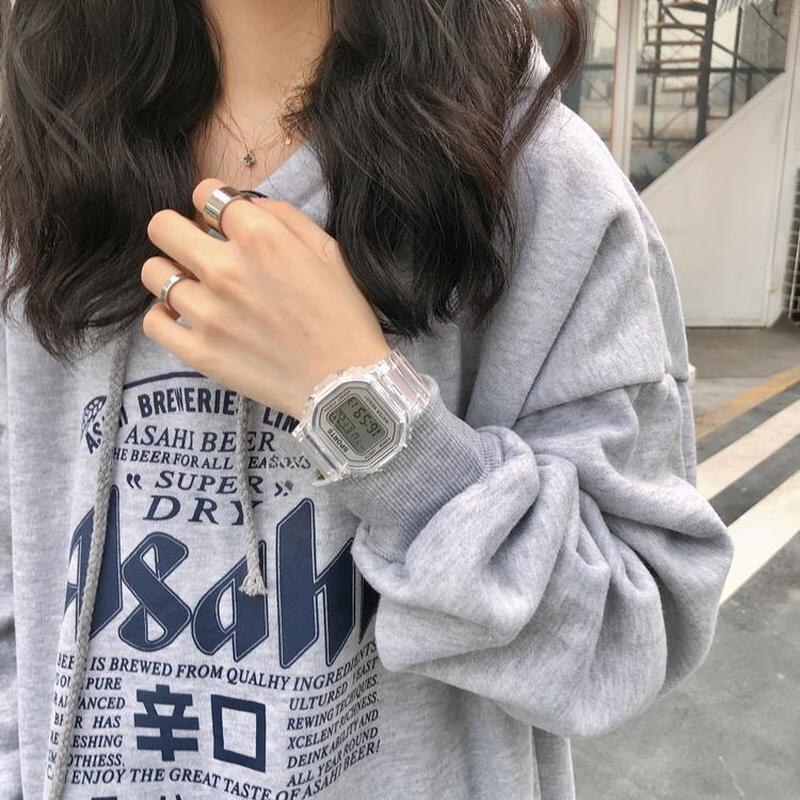 Transparent LED Digital Watch Square Women Watches Sports Electronic Wrist Band Watch Reloj Mujer Clock