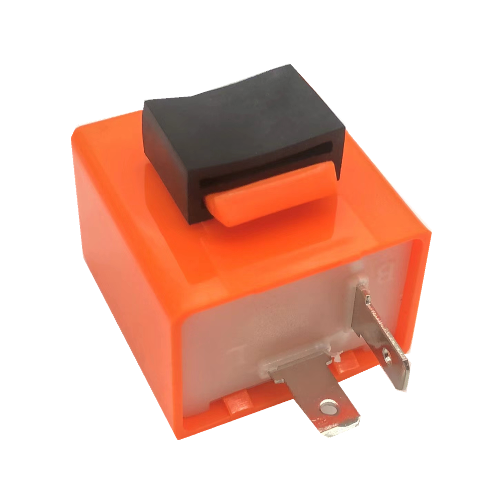 Relé intermitente LED de 2 pines, señales de giro de frecuencia ajustables de 12V, relés indicadores intermitentes para accesorios de rendimiento de motocicleta