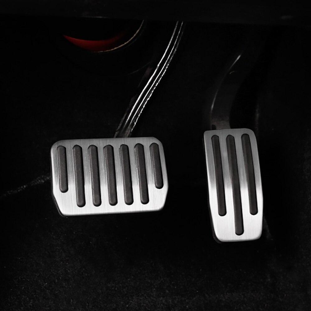 Auton jalkapolkimet tesla mallille 3 alumiiniset autotarvikkeet polttoainejarrupoljin jalkatuen polkimet suojus tesla mallille y