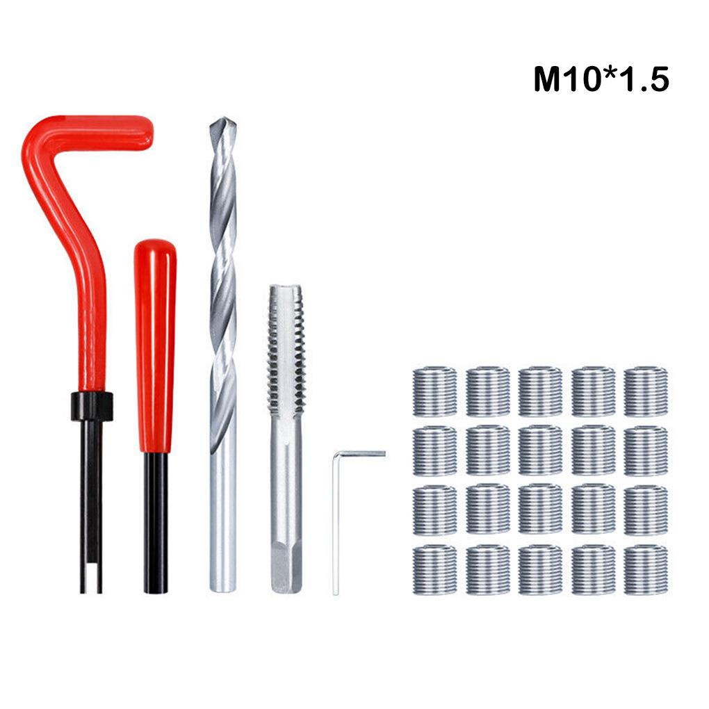Kit de reparo de rosca de carro – reparos sem esforço para roscas danificadas sem rebarbas para restaurar roscas danificadas ferramenta de broca de bobina: Azul