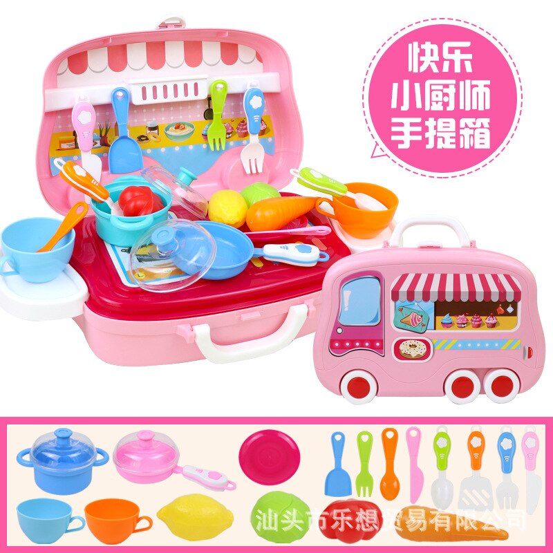 Model edukacyjny dla dzieci zagraj w zabawki domowe lekarz dziewczęcy zabawka kuchenna umywalka chłopiec rzemieślnicy zestaw wierteł elektrycznych: Happy mały Kitchen  Suitcase  