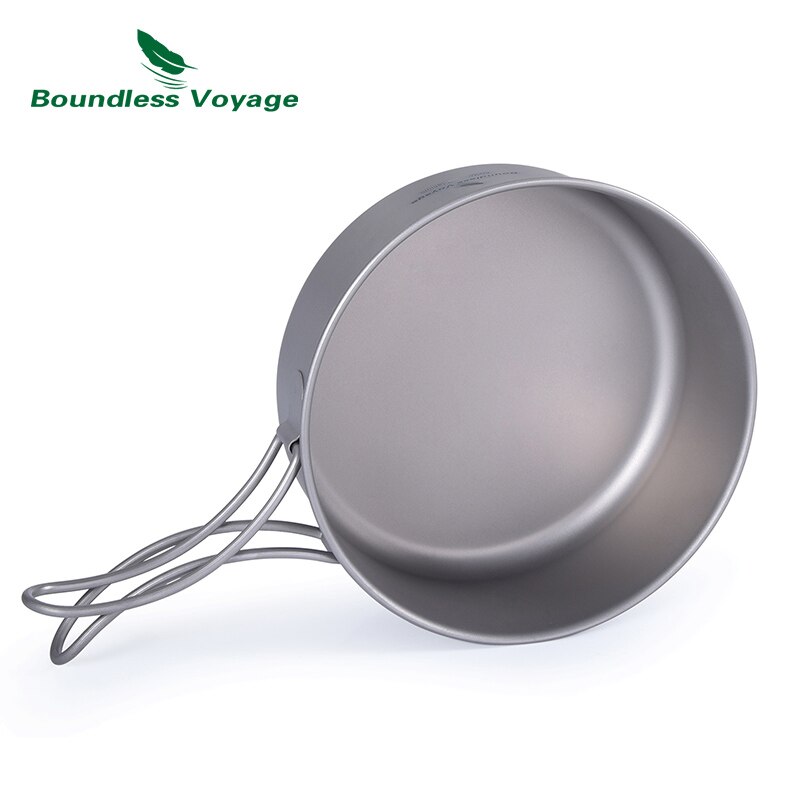 5 stücke Titan Picknick Geschirr Bausatz draussen Camping Picknick Titan Topf Pfanne Löffel Spork einstellen Herde Ultraleicht Kochen einstellen