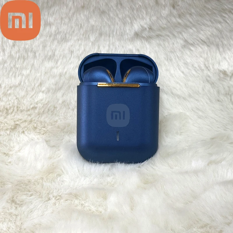XIAOMI draadloze Bluetooth-hoofdtelefoon in het oor Stereo sportoortelefoon Ture draadloze Bluetooth-headset met microfoon: Blauw