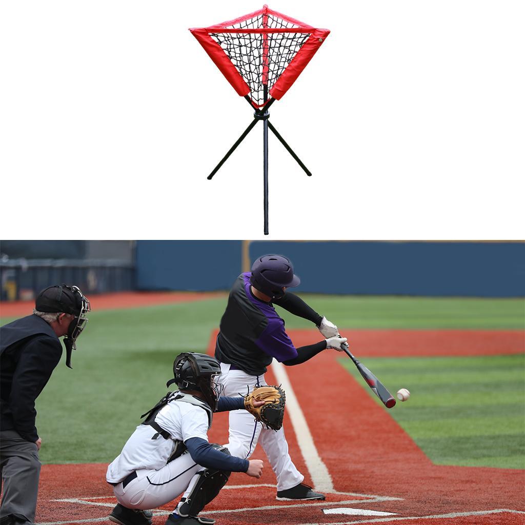 Baseball Softball Practice Hitting Pitching Nets Baseball Softball Ball Caddy Portable Hitting Practice Ball Rack with Tote Bag