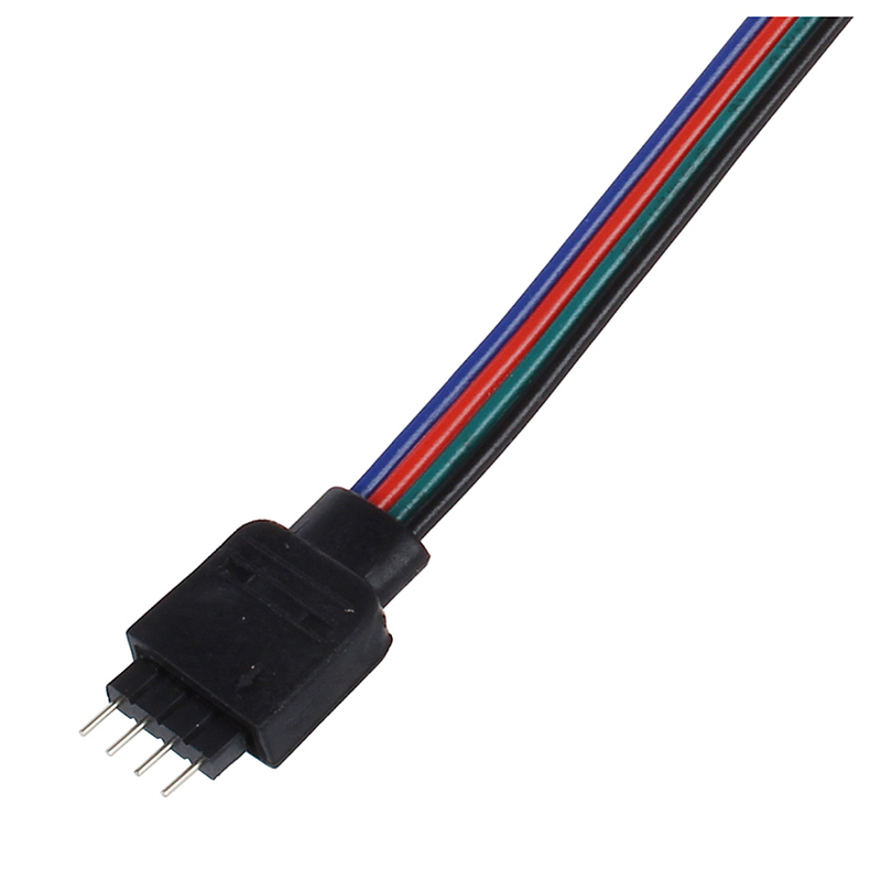 RGB LED Strips Light 4 Pin Male to 10mm Width Plug Connector Cable