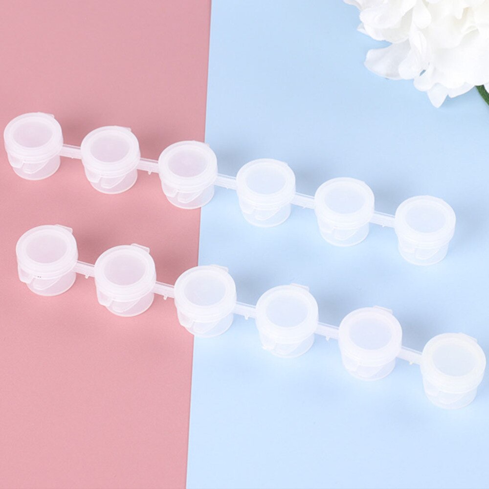 30Pcs Empty Paint Pot Pigment Storage Container Empty Paint Strips Paint Cup Pigment Pots Clear Storage Container Painting Tool