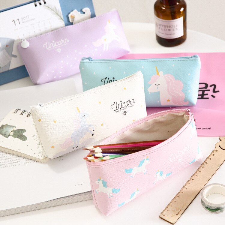 Unicorn Pencil Case School Supplies Stationery Pencil Box Pencilcase Office School Tools Pencil Cases Tools