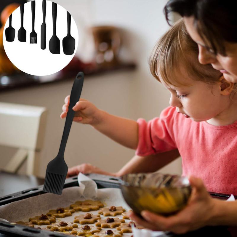 Set Van 6 Siliconen Koken Borstel Boter Set Borstel Spatel Non-stick En Hittebestendige Siliconen Spatel Keuken Bakken tool