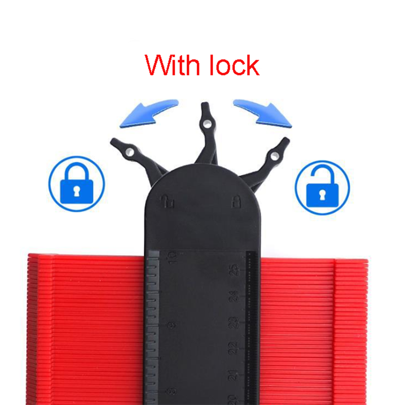 25cm 10inch Shape Gauge Duplicator With lock Profile gauge radian measuring rule universal profiling gauge Joinery tool