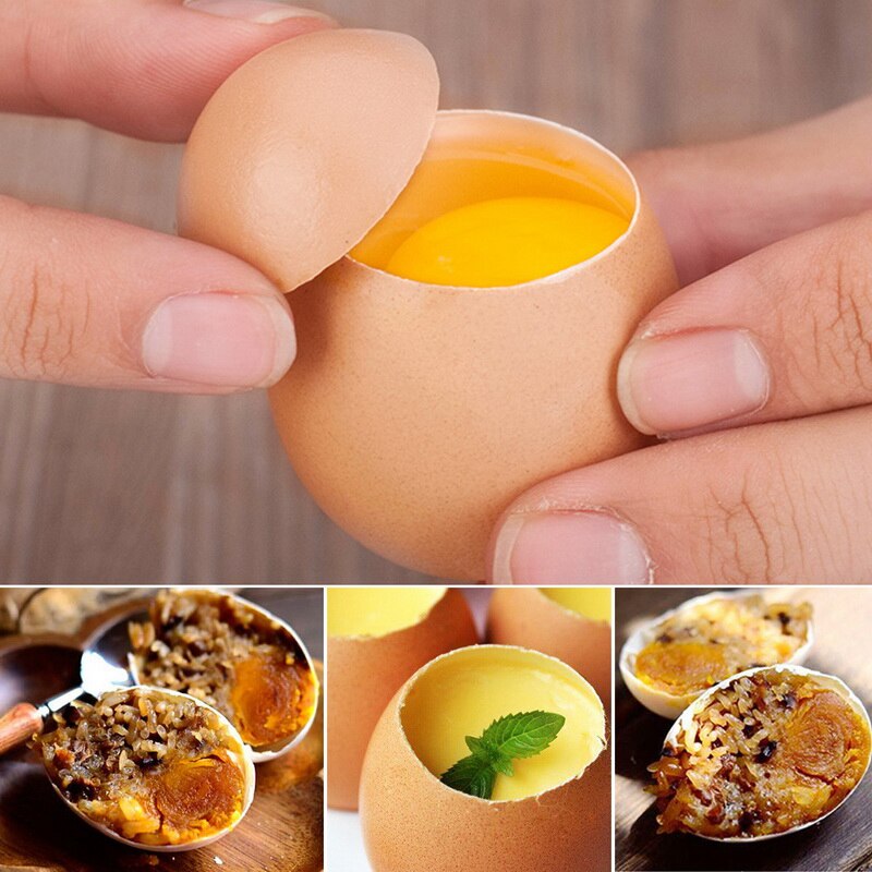 Praktisk metall egg saks egg topper kutter skallåpner rustfritt stål kokt rå egg åpent kjøkkenverktøy sett