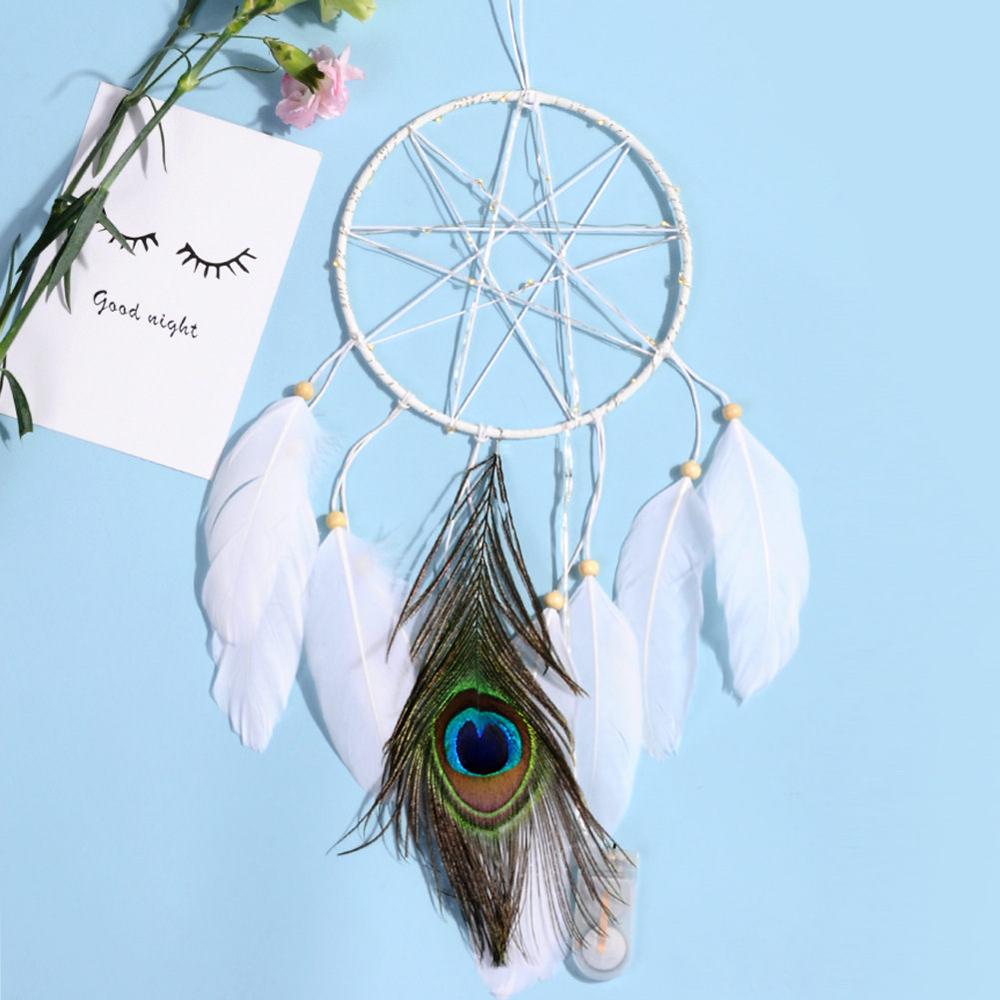 Atrapasueños nórdico atrapasueños grande blanco azul decoración de habitación de niños decoración de habitación de niñas decoración de boda para mujeres: D7295