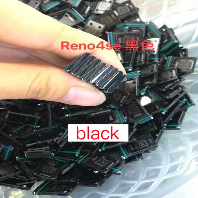 10Pcs Sim Lade Houder Voor Oppo F15 F17 F17 Pro Sim Card Tray Slot Houder Adapter Socket Reparatie Onderdelen: F15 Black