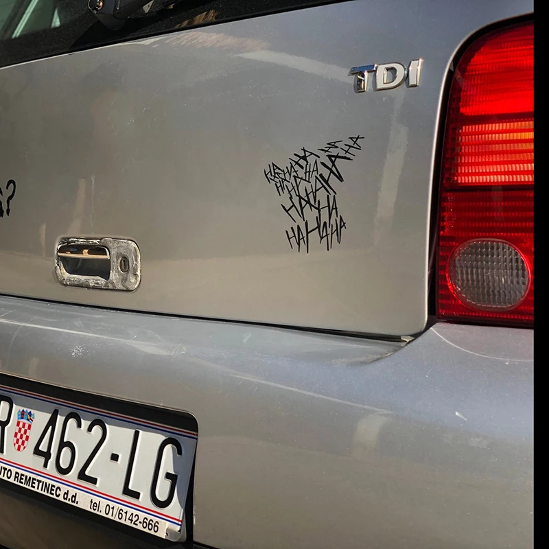 Auto Motor Sticker HAHAHA Joker Motorhelm Stickers Auto Reflecterende Moto Auto Grappige Helm Decal Vinyl Graffiti Stijlvol