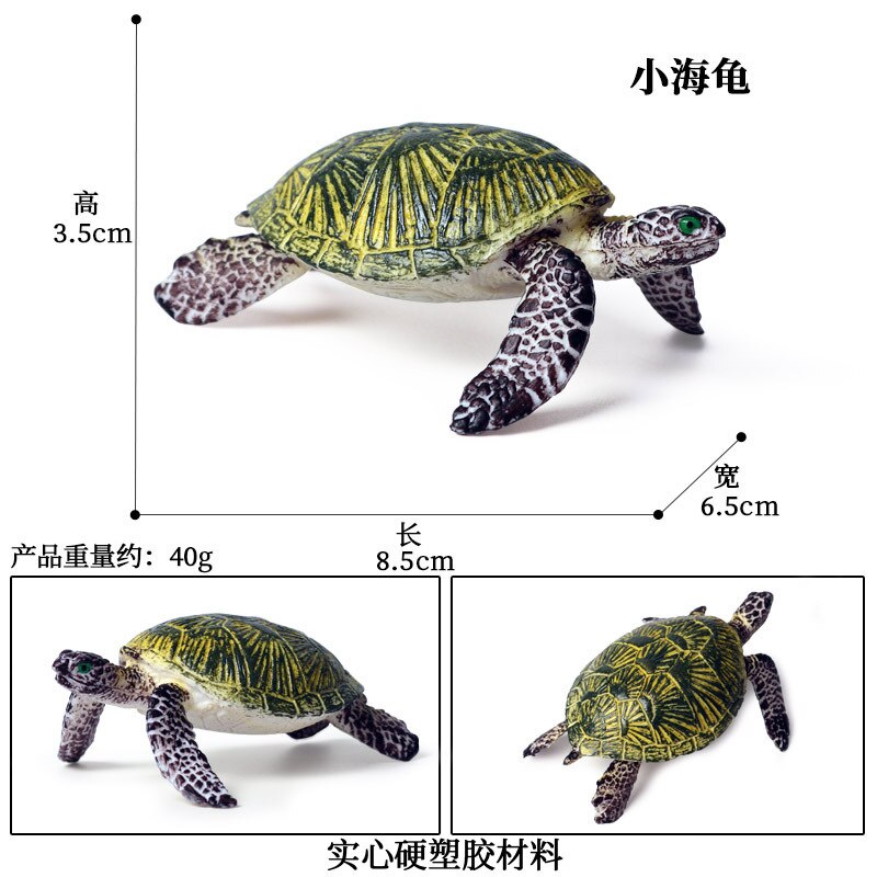 Simulation Ozean Ebene Meer Schildkröte Serie Modell Aktion-figuren Sammlung Miniatur Erkenntnis Kreativität Spielzeug für freundlicher: M-703