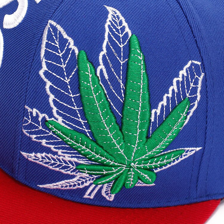 Women Men Vogue Sreet 3D Hemp leaf Embroidery Baseball Caps Maple leaves Chapeu Gorras Casquette snapback Hip Hop hats