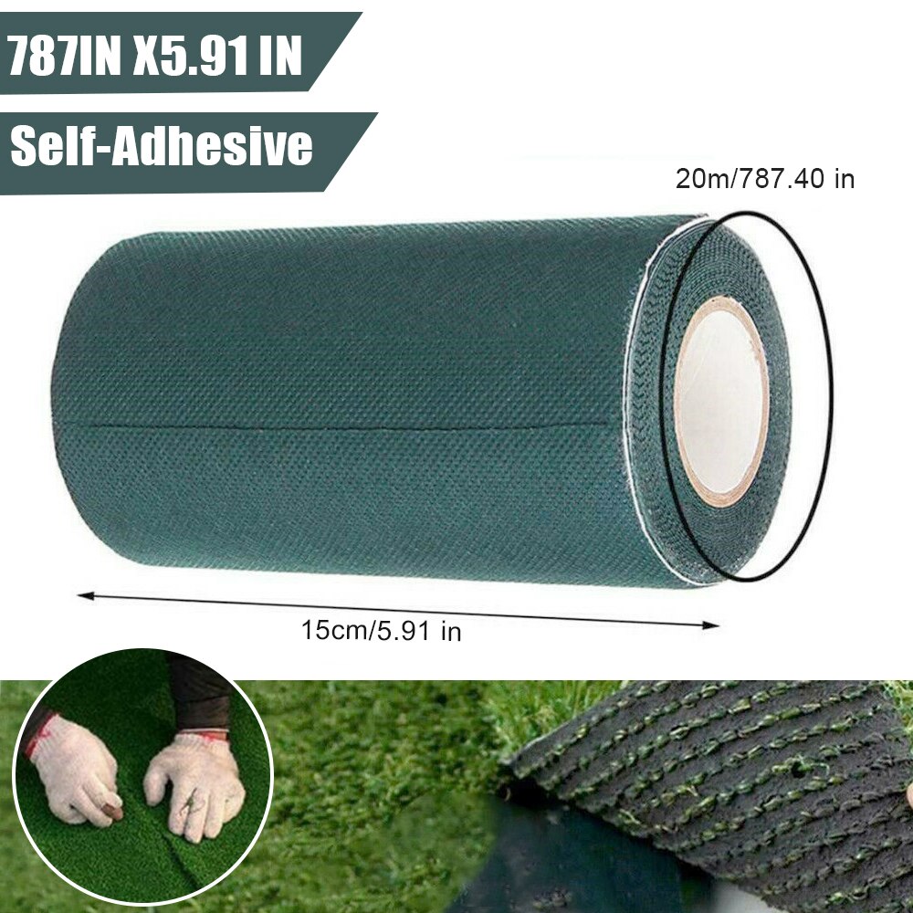 Kunstgras Kunstgras Tape Kunstmatige Gazon Reparatie Tape Moss Turf Gazon Muur Groene Planten Diy Kunstgras Board Bruiloft Mini: 15cmX20m