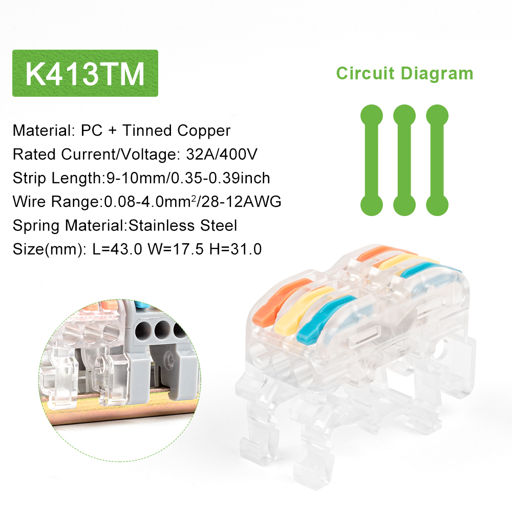 Din Rail Draad Connector Snelle Universele Compacte Elektrische Kabel Led Licht Lamp Conector Geleider Terminal Blok 2/3pin: Rood