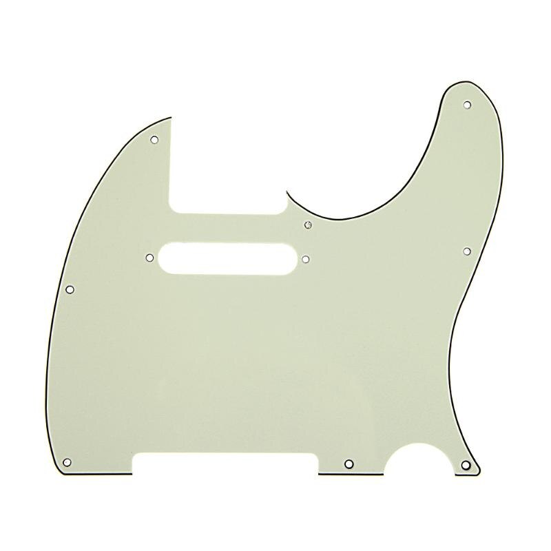 3Ply Aged Pearloid Pickguard Tele Style Guitar Pickguard Aged White Pearl Musical Instrument Guitar Parts Accessories 7 Colors: Dark Green