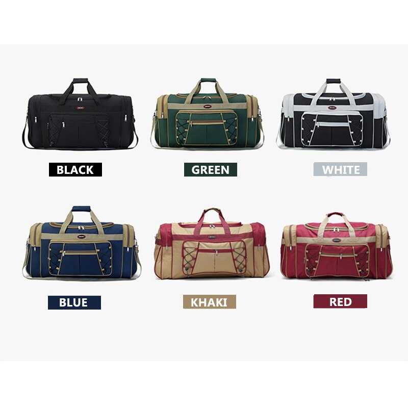 Large Black Bag Travel Bag Duffle Carry on for Women Waterproof Nylon Luggage Gym Bags Men's Outdoor Weekend Bags