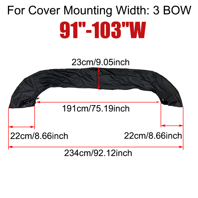 600D 3 BOW / 4BOW Bimini Top Boot Cover No Frame Boat Cover Waterproof Anti UV Boat Cover Dustproof Boat Accessories Black: Brown