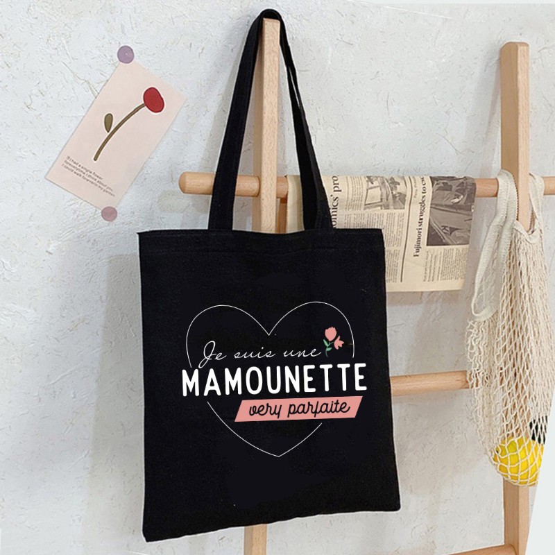 Nounou au grand coeur Sac Women Shopping Canvas Tote Bag Girl Harajuku borsa a tracolla Ulzzang femminile: Beige