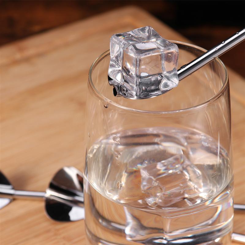 6 st hjärtformade halmskedar hållbara återanvändbara tvättbara sugrör i rostfritt stål cocktailskedar set för dessertbutiken hemmafest