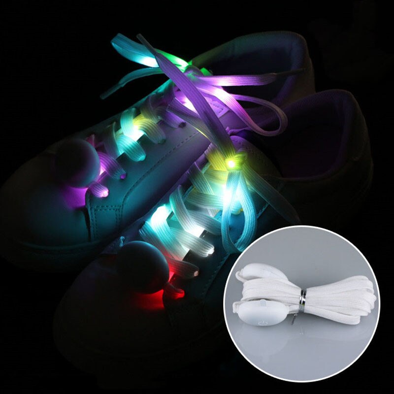 1 paar LED Sport Veters Flash Light Glow Stick Strap Schoenveters Disco Party Club Platte Schoenveters Tie schoen