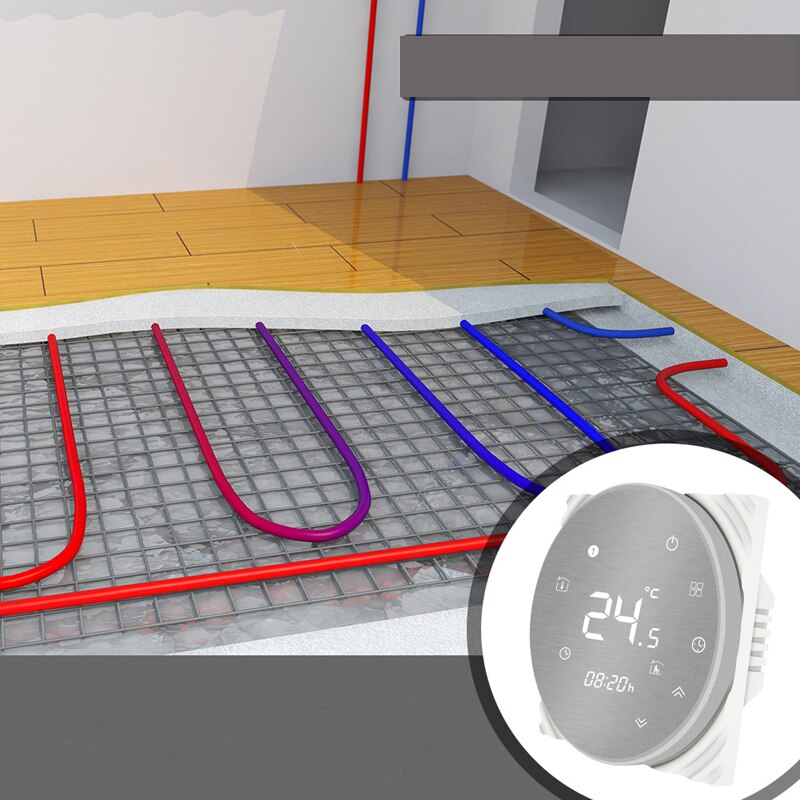 Smart wifi touch termostat temperatur trådløs controller til vand/el gulvvarme vand/gasfyr virker google home