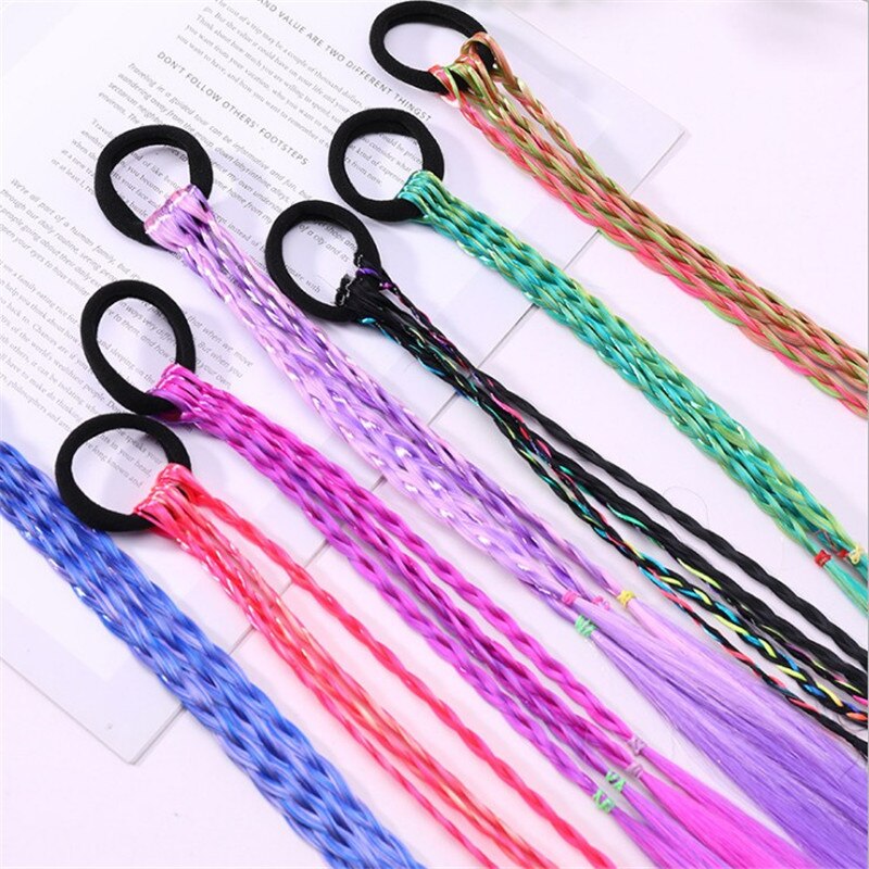Perruque bandeau Simple en caoutchouc pour filles | Corde tressée, accessoires pour cheveux, perruque corde pour cheveux, outils pour cheveux, coiffe de tête de cochon