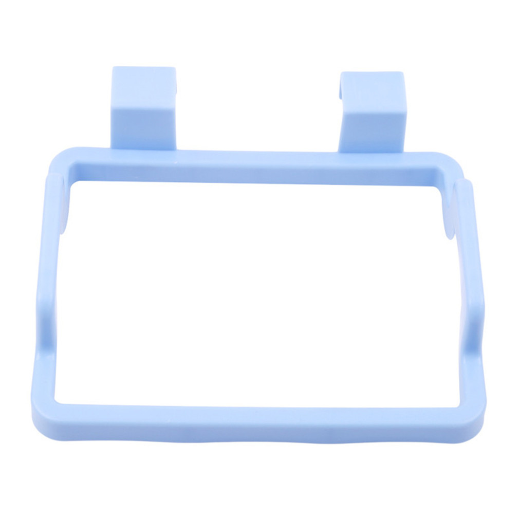 Hanging Trash Rubbish Bag Holder Garbage Rack Cupboard Cabinet Storage Rag Hanger Trash Can Bin Kitchen Accessories Gadget: blue