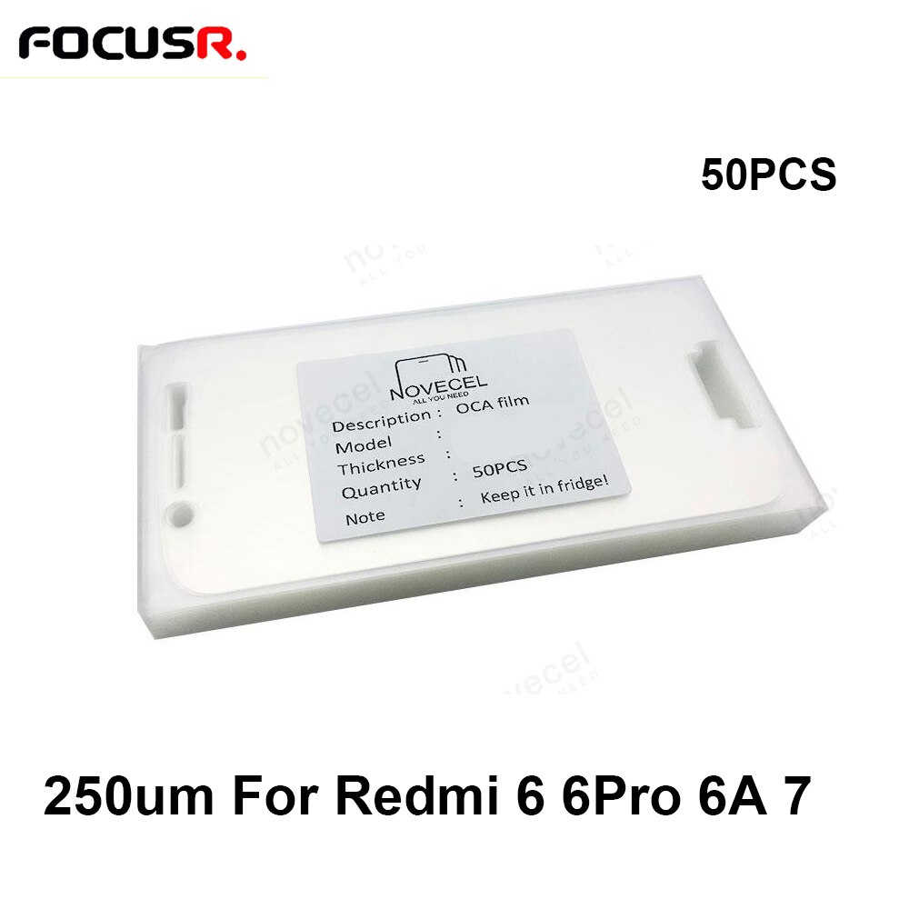 Für Mitsubishi 250um OCA Optische Klare Klebstoff Aufkleber Film Für Xiaomi Redmi 6 6 Profi 6A 7 berühren Glas Objektiv Film