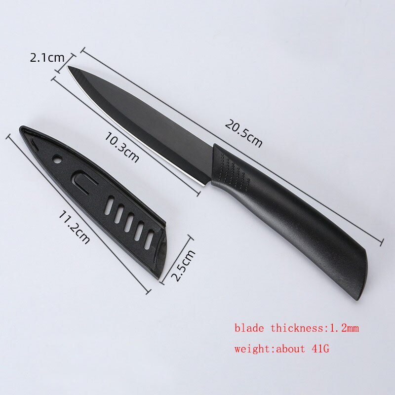 Chef Knife Stainless Steel Utility Paring Cutters Black Knife Cover Light Weight Rust-Proof Cutlery Kitchen Tools: paring knife