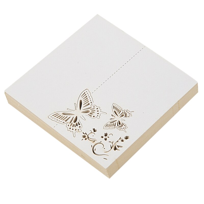 50 stuks vlinderpapieren plaatskaarthouders, naamkaartjes, tafelnummers voor bruiloften, evenementen en feesten