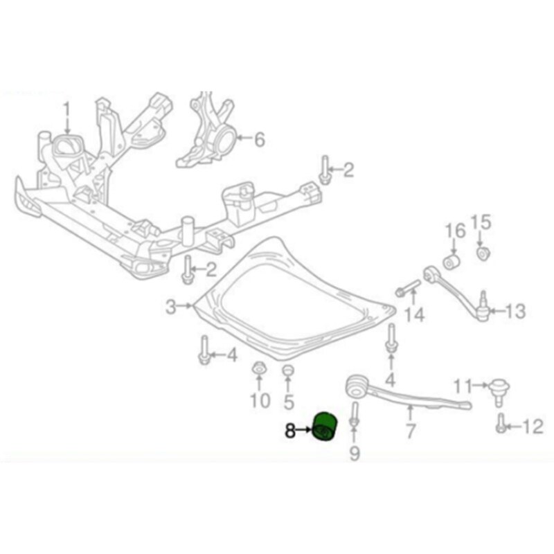 Front Lower Rearward Control Arm Bushing Left/Right 31126769715 for BMW X5 E53 2000-2006