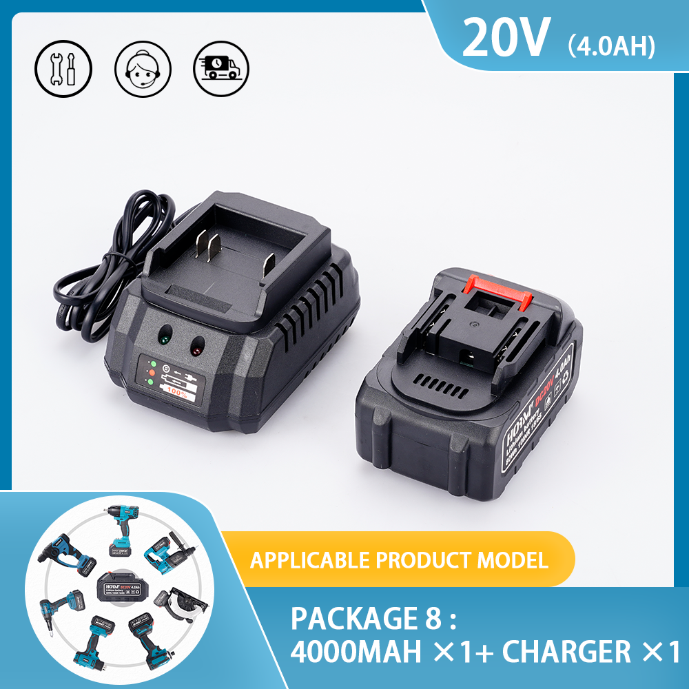 Rechargeable Lithium Battery Series 20V Charger For Cordless Drill/Saw/Screwdriver/Wrench/Angle Grinder Brushless Power Tool: grey / us