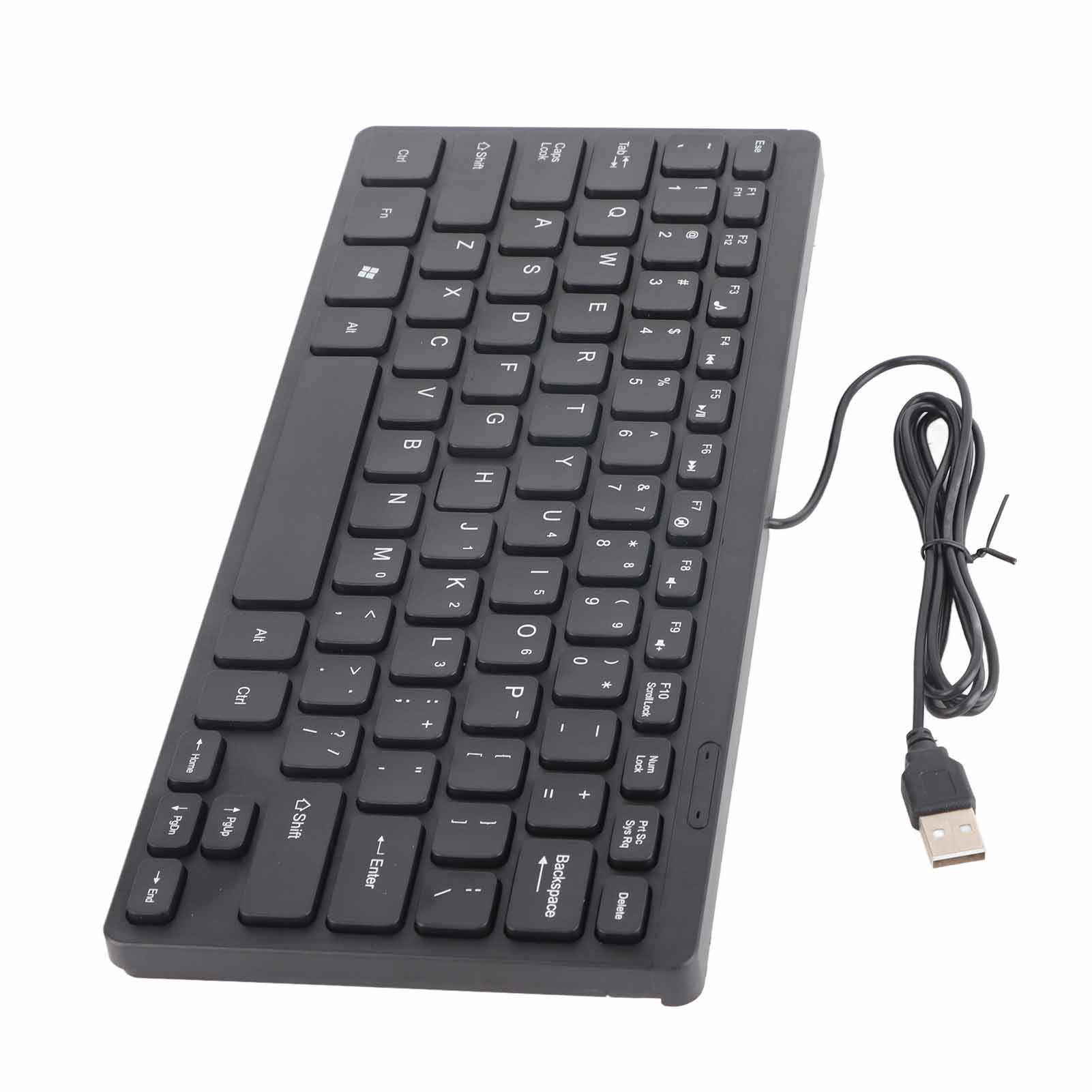 78 Keys USB Wired Keyboard ABS Waterproof Multimedia Computer Keyboard for Home PC Desktop Laptop