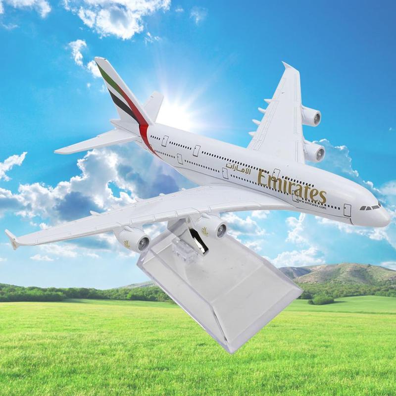 16Cm 1:400 A380 Emirates Airlines Vliegtuigen Model Metalen Model Simulatie Passagier Model Decor Vliegtuig Legering Verjaardag Air J6E2