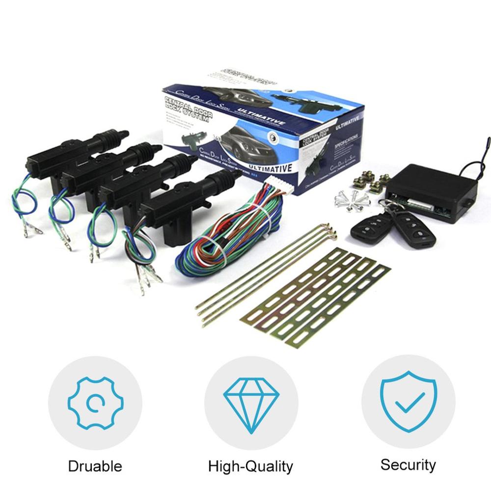 Blokada drzwi samochodu system dostępu bezkluczykowy zdalna kontrola centralna zestaw blokujący z przyciskiem zwalniającym bagażnik z 4 siłownikiem zamka drzwi