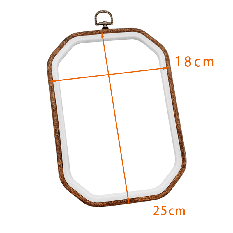LMDZ Embroidery Circle Wood Hoop Circle Round Plastic DIY Art Craft Cross Stith Sewing Needwork Tools Flower Wreath Home Decor: Octagon 18x25cm