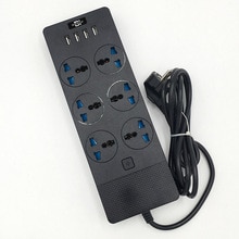 Surge Protector Power Strip with USB 6 Outlets 4 USB Ports Extension Cord for iPhone iPad Tablet PC Home Office Travel