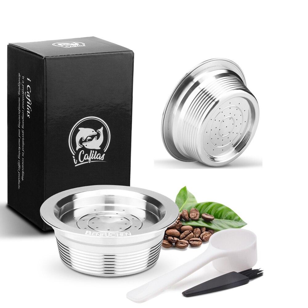 Reusable Coffee Capsule Cup for Lavazza Mio Stainless Steel Refillable Coffee Capsule: 2Cup