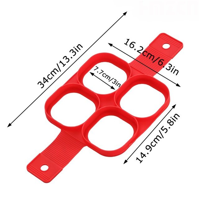 Moldes de silicona antiadherentes para hacer tortitas, para hornear en la cocina, con tapa, CF-226: 2