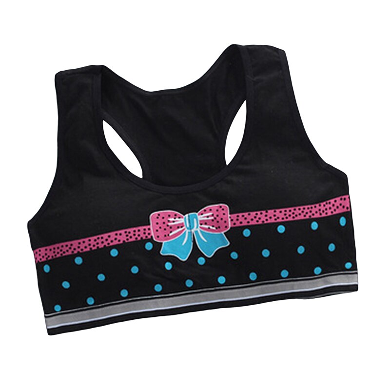 Girls Training Bras Kids Soft Underwear Girls Accessories Breathable Children Bras For Teen Girl 8-16y Tank Tops débardeurs: black