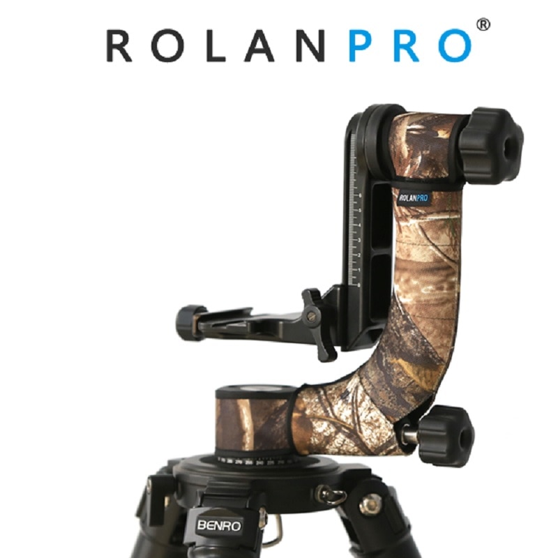 Rolanpro stativ hoved camouflage ærme / etui til gitzo benro  gh2 wimberley wh -200 kardan hovedfrakke telefoto fuglefotografering