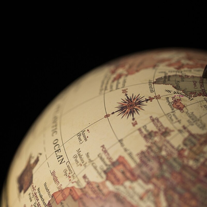 Vintage Wooden Globe Home Decoration School Education Supplies for student