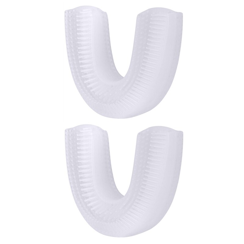 Sonic U Shaped Electric Toothbrush Kids Tooth Brush For Children Baby Toothbrushes Ultrasonic Teeth Cleaner Head Smart Whitening: Two adult heads