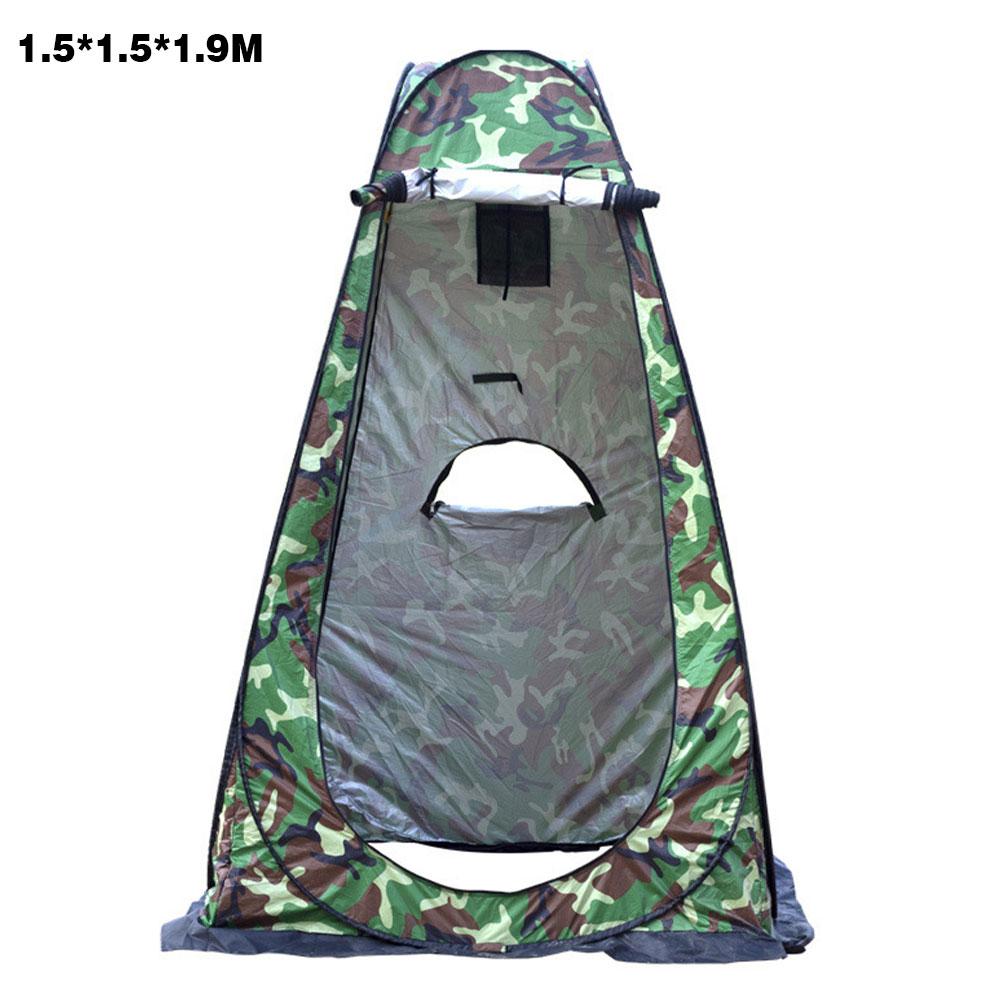 Pop Up Pod vestiaire tente de confidentialité instantanée Portable tente de douche extérieure Camp toilette abri de pluie pour le Camping et la plage: 1.5x1.5x1.9M C